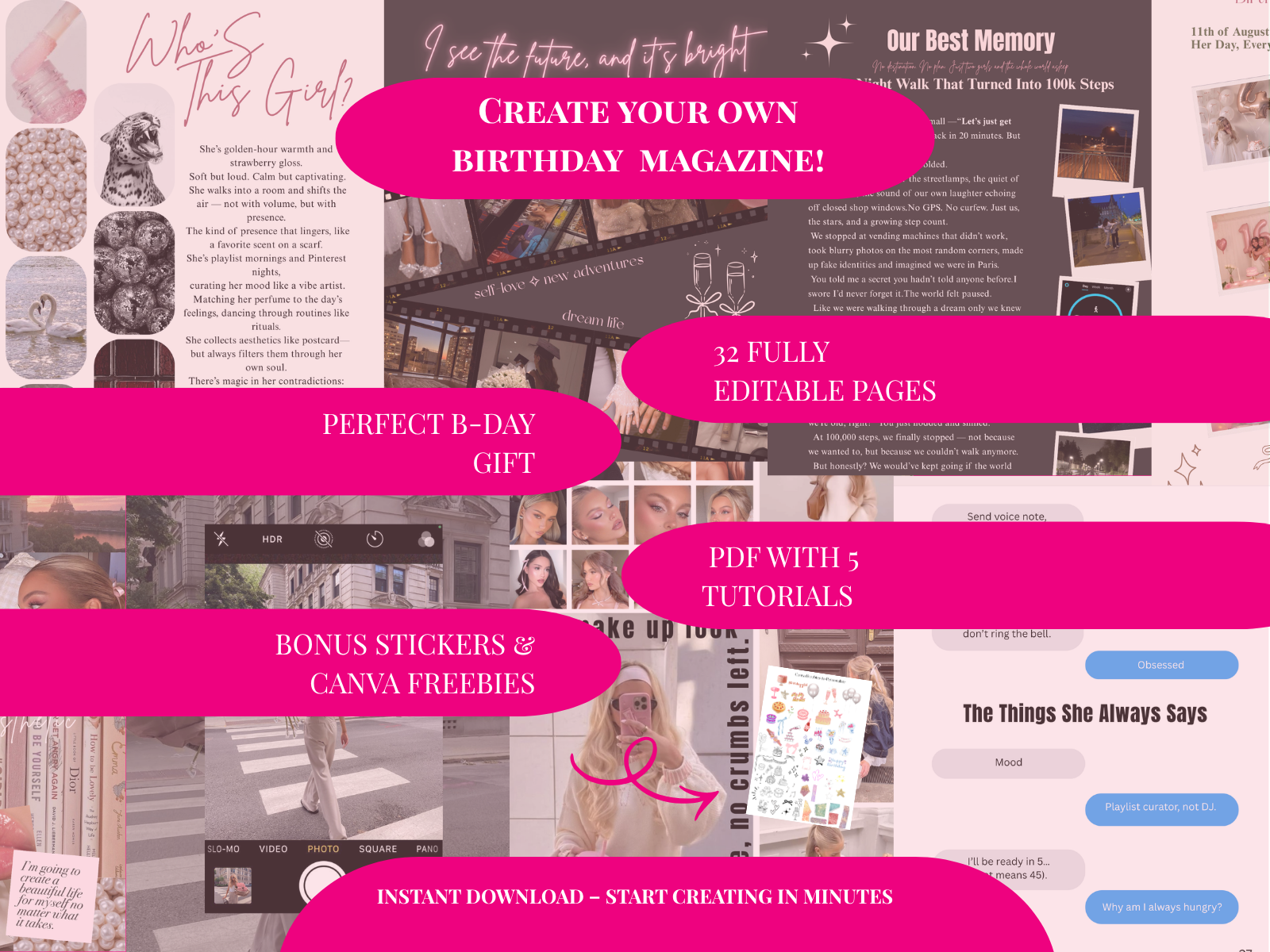 Birthday Magazine Template