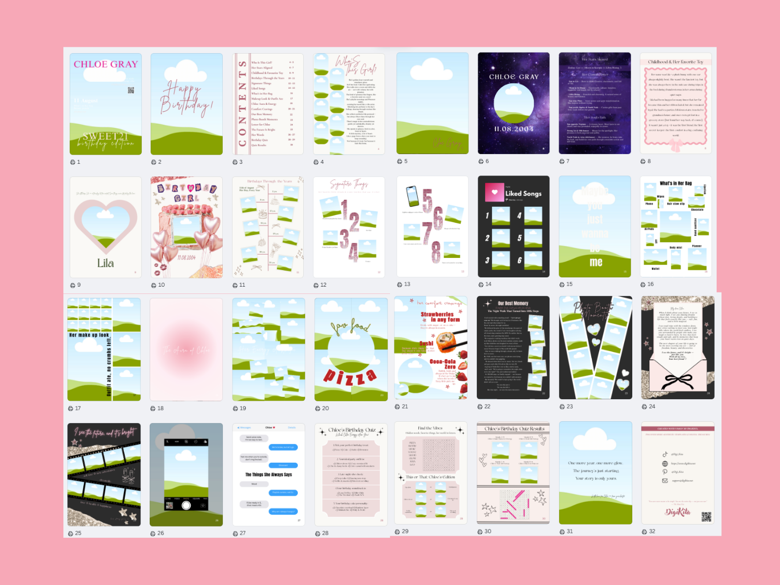 Birthday Magazine Template