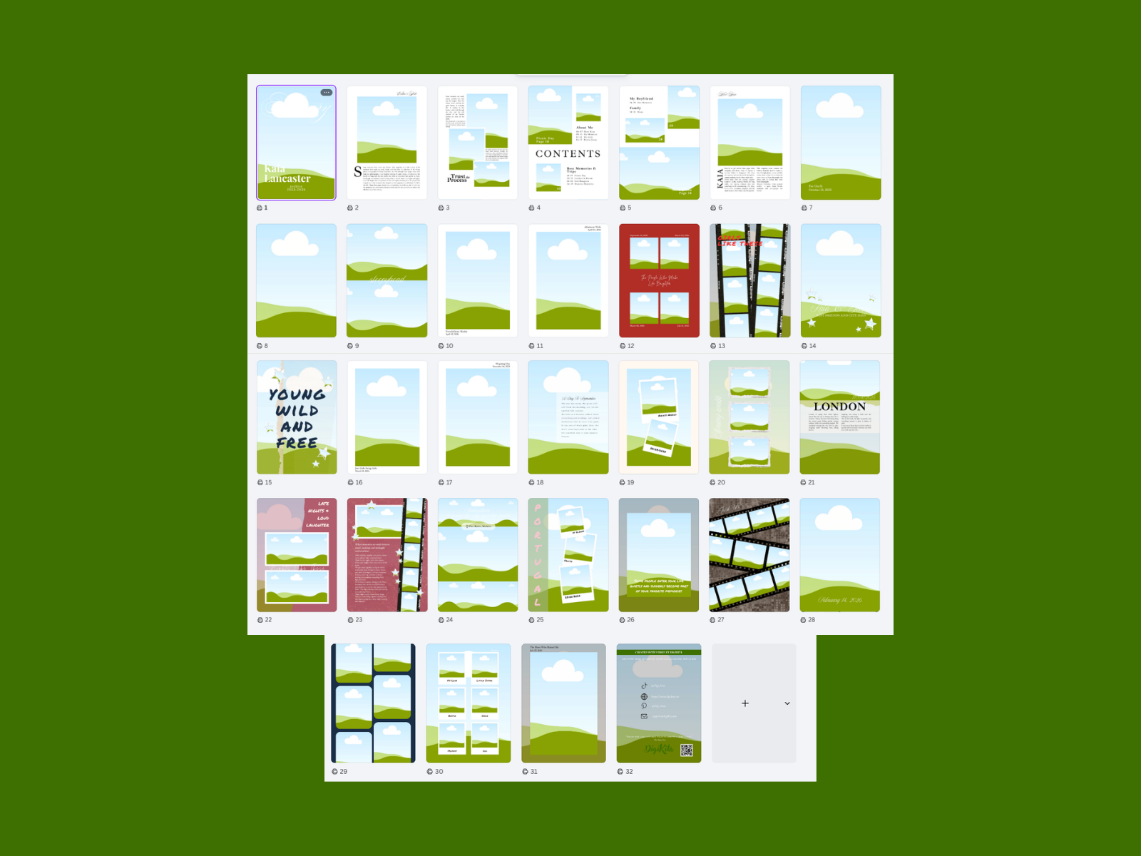 Memory Collection Magazine Template