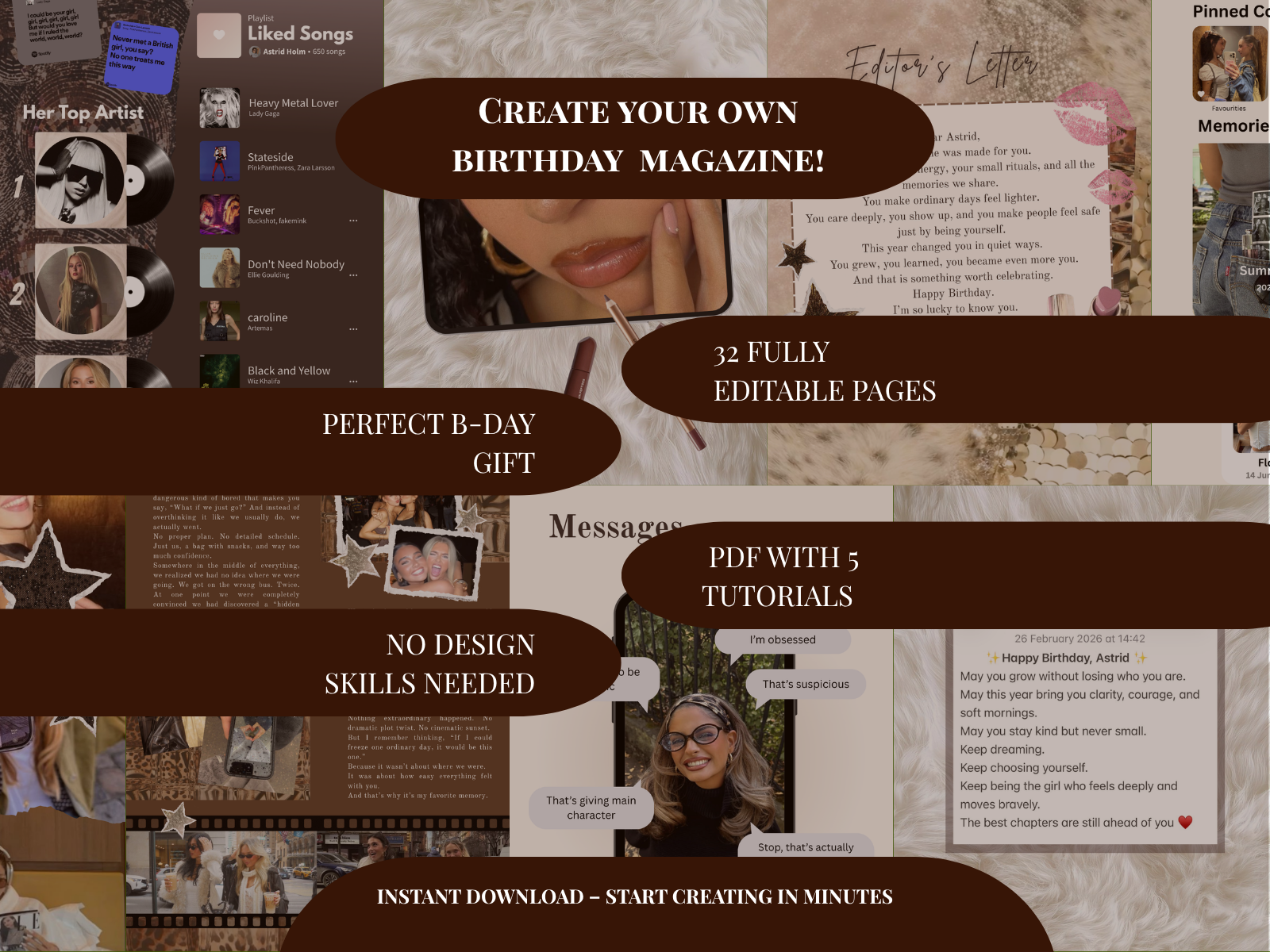 Starstruck Birthday Magazine Template