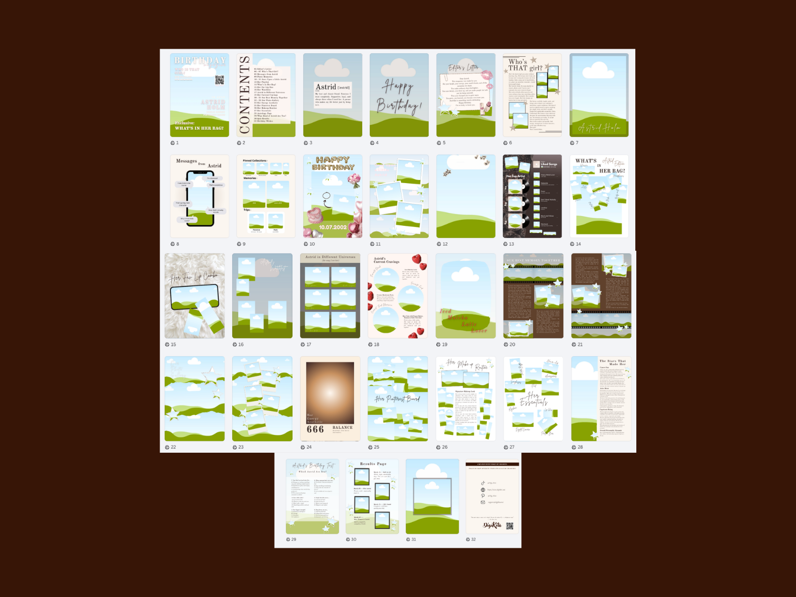 Starstruck Birthday Magazine Template